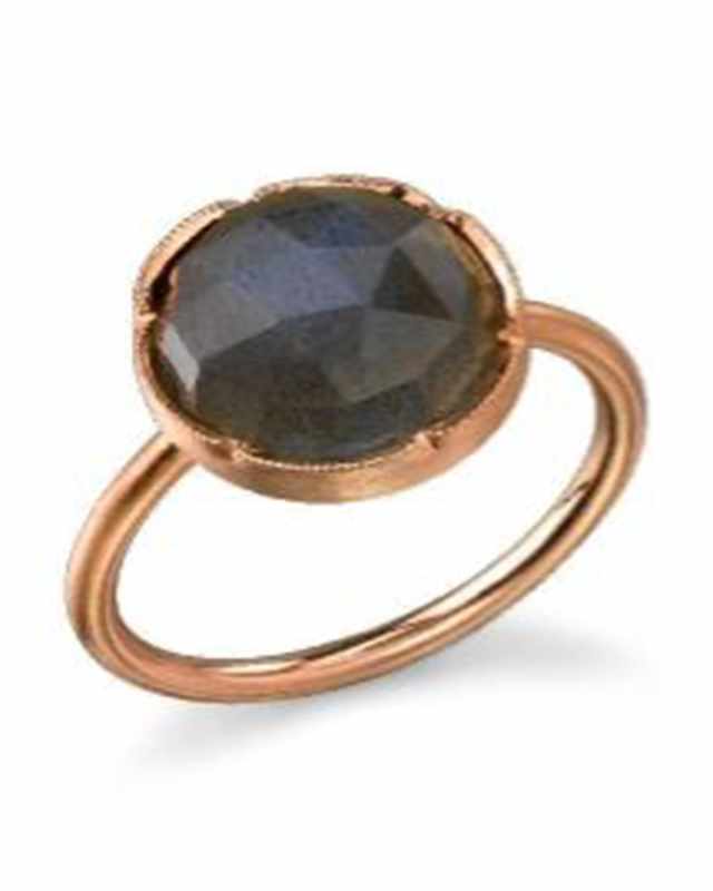 18k Rose Gold Ring W 11mm Rose Cut